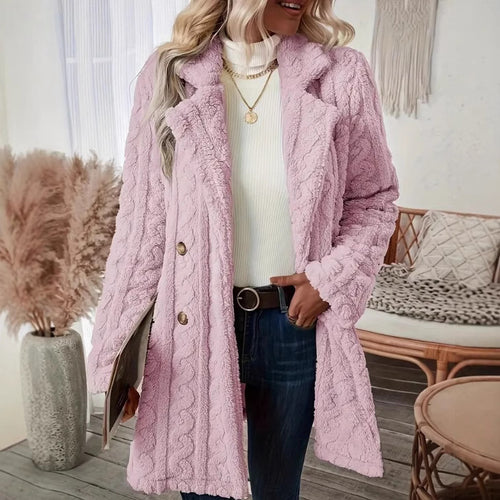 Damen Kuscheliger Strickmantel mit doppelt eingearbeiteten Taschen Drune
