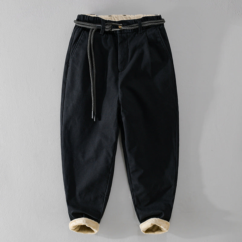 Damen Gefütterte Chinohose mit elastischem Bund und schmal zulaufenden Beinen Drune