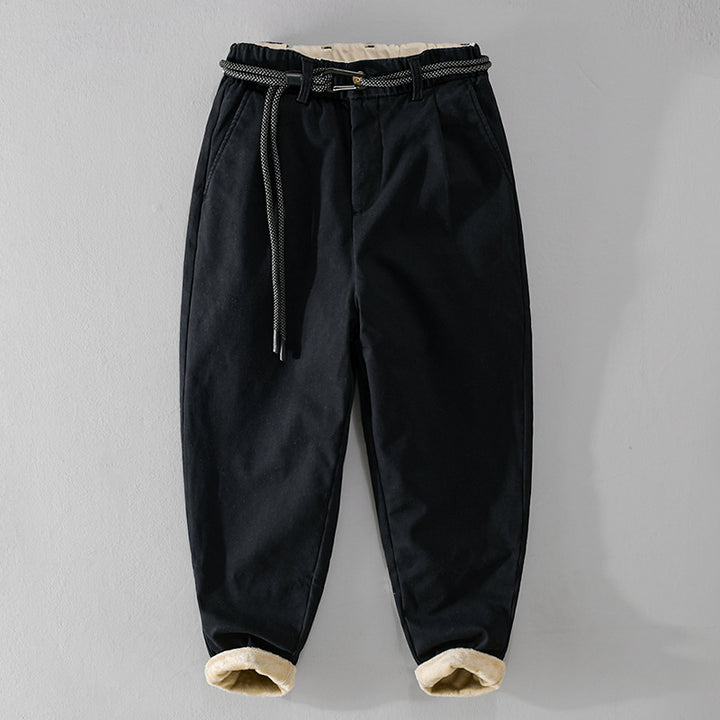 Damen Gefütterte Chinohose mit elastischem Bund und schmal zulaufenden Beinen Drune
