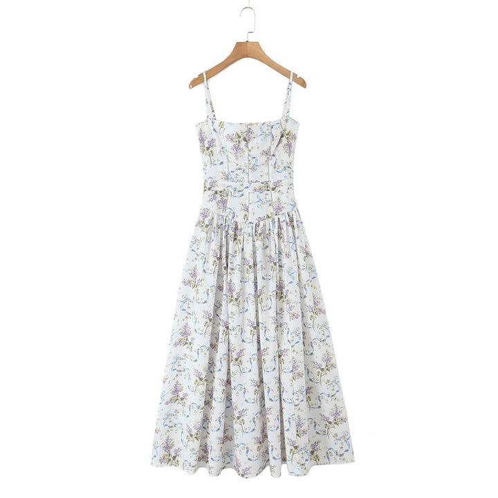 Damen Maxikleid mit floralen Stickereien und luftiger Silhouette Drune