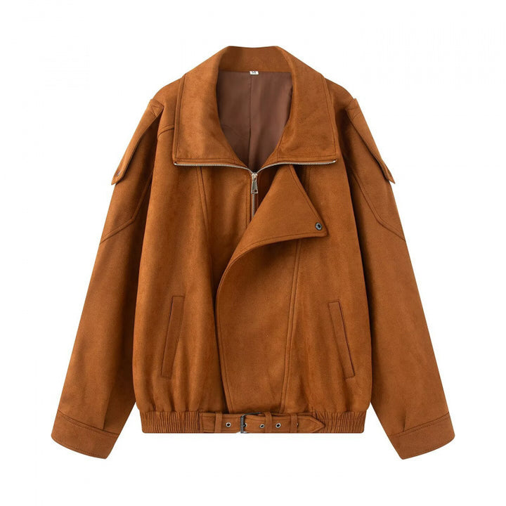 Damen lässige Oversize-Jacke aus hochwertigem Material Drune