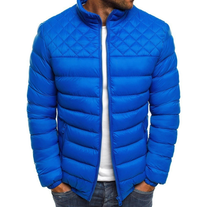 Herren gepolsterte Übergangsjacke mit hohem Kragen und praktischen Reißverschlusstaschen Drune