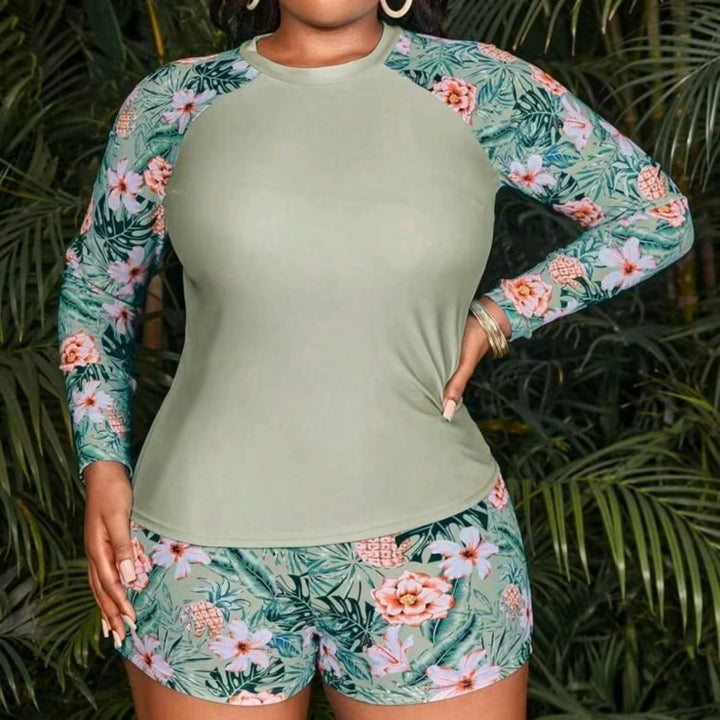Damen UV-Schutz Badeoberteil und Shorts Set Drune