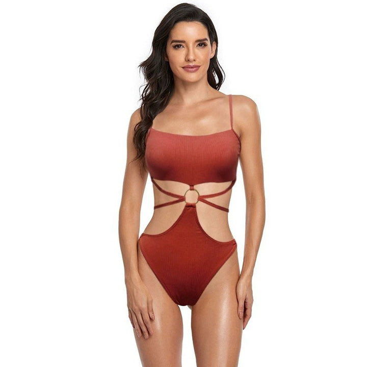 Damen Bikiniset mit stylischem Cut-Out-Design und goldenen Akzenten Drune