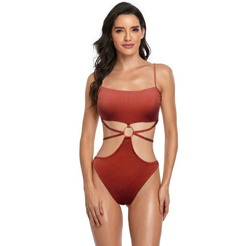 Damen Bikiniset mit stylischem Cut-Out-Design und goldenen Akzenten Drune