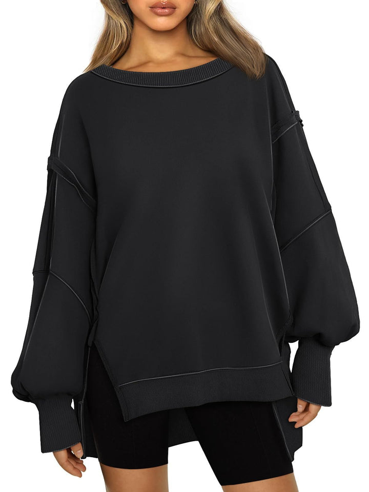 Damen oversized Sweatshirt mit ballonförmigen Ärmeln Drune