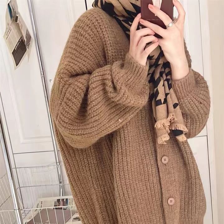Damen Kuscheliger Strickcardigan mit oversized Schnitt Drune