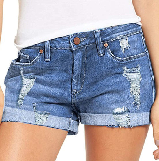 Damen Jeans-Shorts im lässigen Destroyed-Look Drune