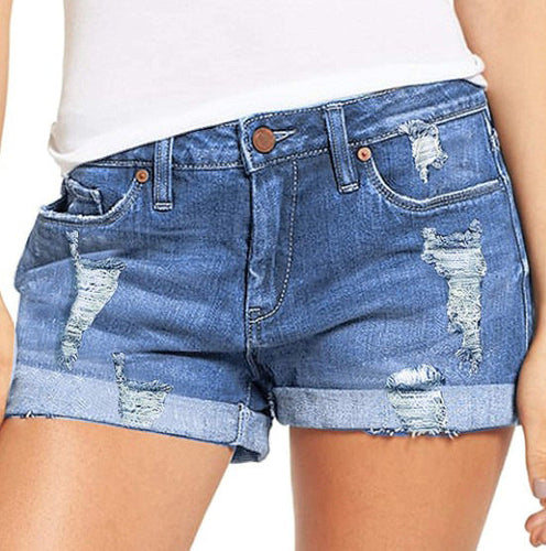 Damen Jeans-Shorts im lässigen Destroyed-Look Drune