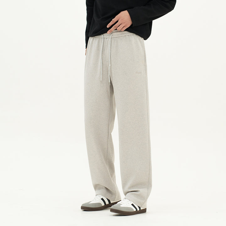 Unisex Baumwoll-Jogginghose mit weitem Bein und Kordelzug Drune