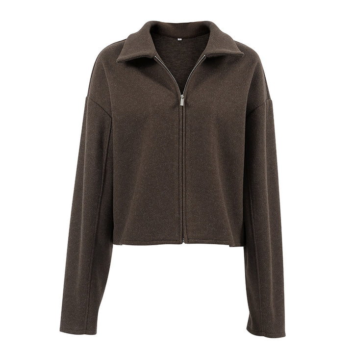 Damen Kurze Wolljacke im modernen Oversized-Stil Drune