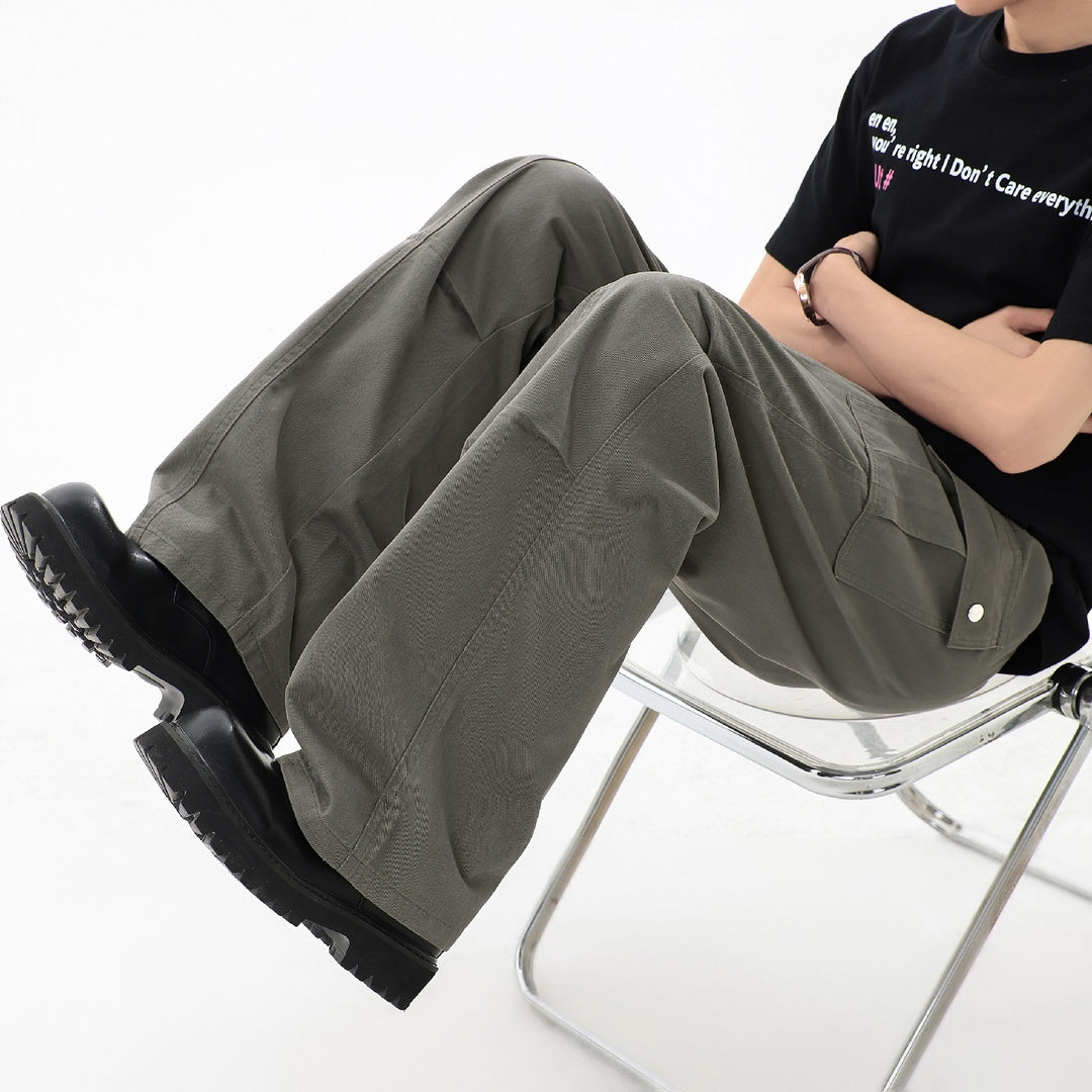 Herren Weite Utility-Cargo-Hose mit großen Klappentaschen & verstärkten Nahtpartien Drune
