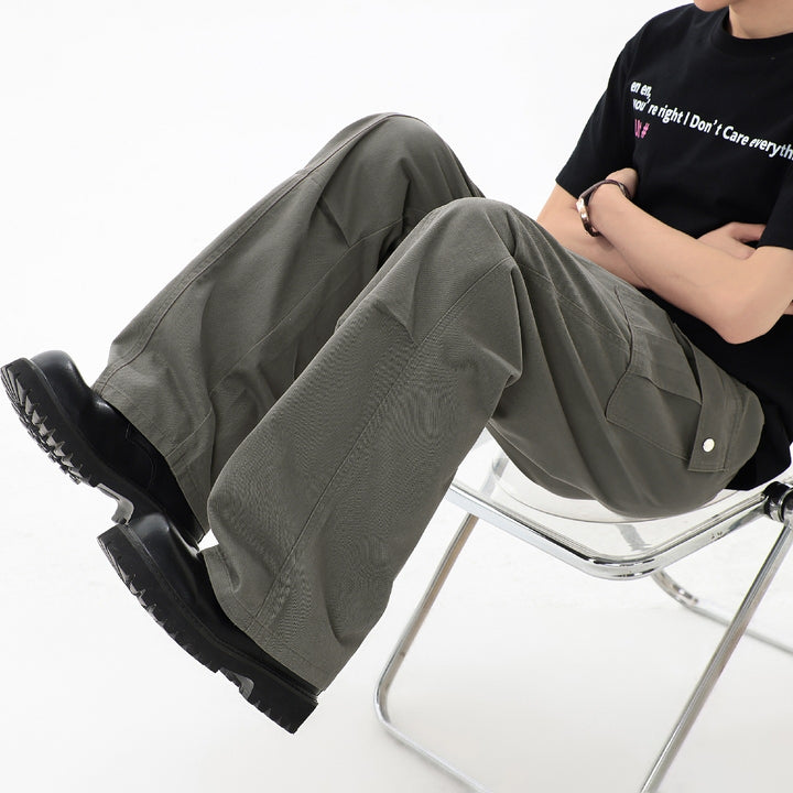 Herren Weite Utility-Cargo-Hose mit großen Klappentaschen & verstärkten Nahtpartien Drune
