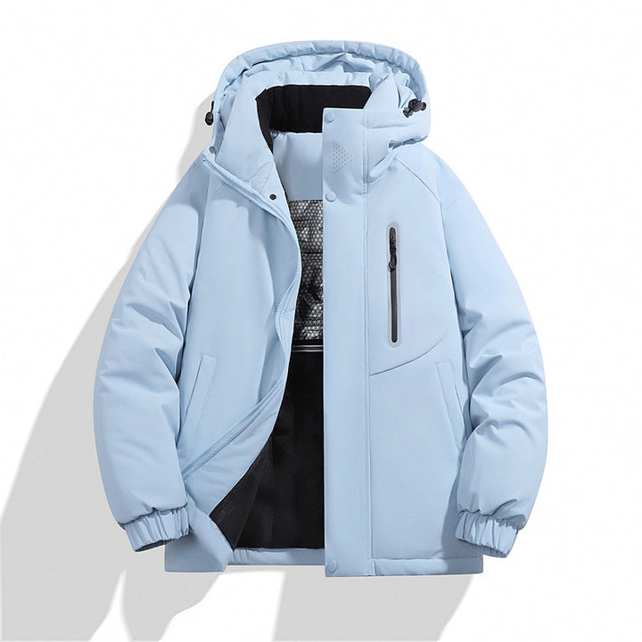 Herren Wattierte Kapuzen‑Winterjacke mit wasserabweisender Membran und verschweißter Brusttasche Drune