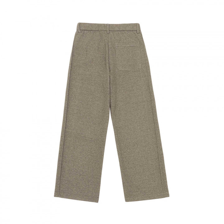 Damen Weite Wollmix-Hose mit Bügelfalte, Hoher Bund und geradem Bein Drune