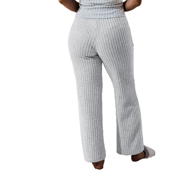 Damen Komfort-Strickhose mit weitem Bein und Kordelzug Drune