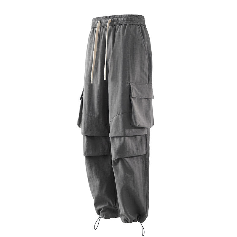 Herren Cargo-Hose mit elastischem Bund, Lagen‑Detail und Reißverschluss-Saum Drune