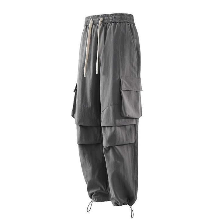 Herren Cargo-Hose mit elastischem Bund, Lagen‑Detail und Reißverschluss-Saum Drune