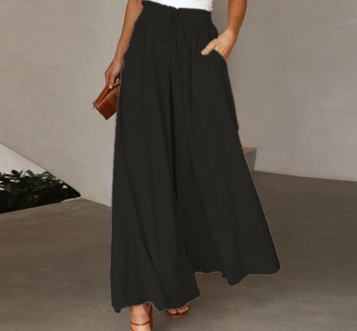 Damen Palazzo-Hose mit elastischem Bund und Taschen Drune