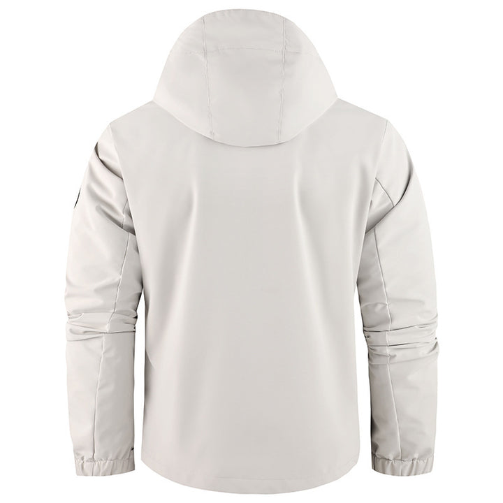 Herren nan technische Fieldjacke mit Kapuze und multifunktionalen Taschen, wasserabweisende Softshell Drune