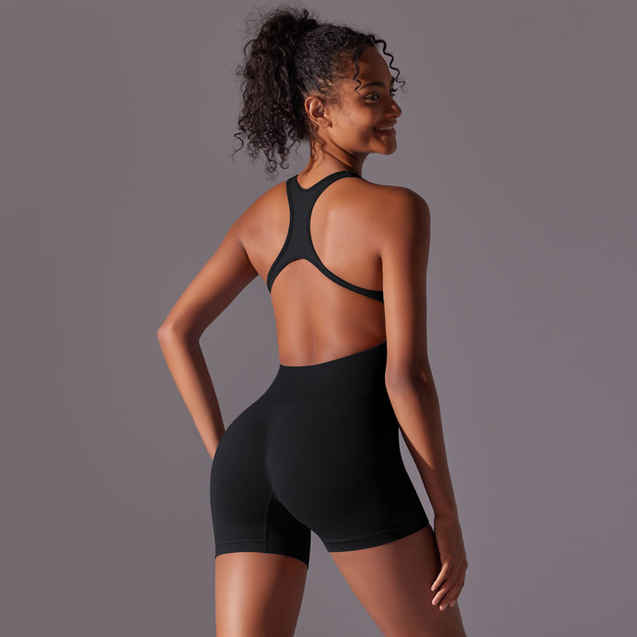 Damen Sportlicher Kurzoverall mit innovativem Racerback-Design und atmungsaktiven Materialien Drune