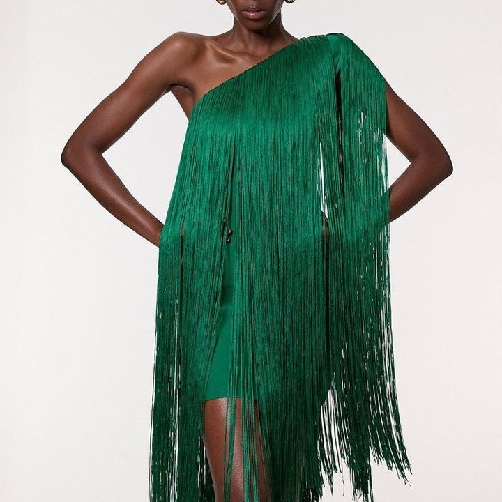 Damen Fransen-Kleid Drune
