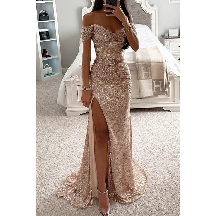 Damen Abendkleid mit schimmernden Pailletten Drune