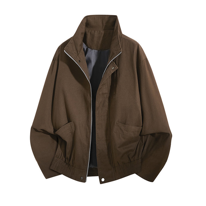 Herren Leichte Utility-Blousonjacke mit Stehkragen und elastischem Saum Drune