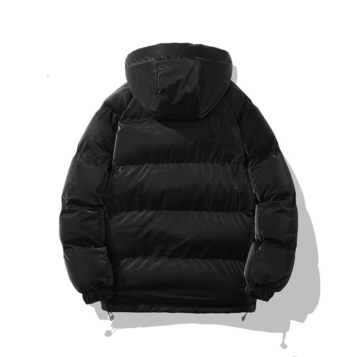 Herren Wattierte Kapuzenjacke mit Ärmeltasche, Kordelzug & Thermofutter Drune