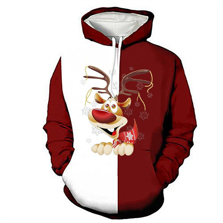 Damen Lustiger Kapuzenpullover mit Weihnachtsmotiv Drune
