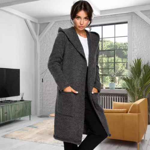 Damen langer Strickmantel Drune