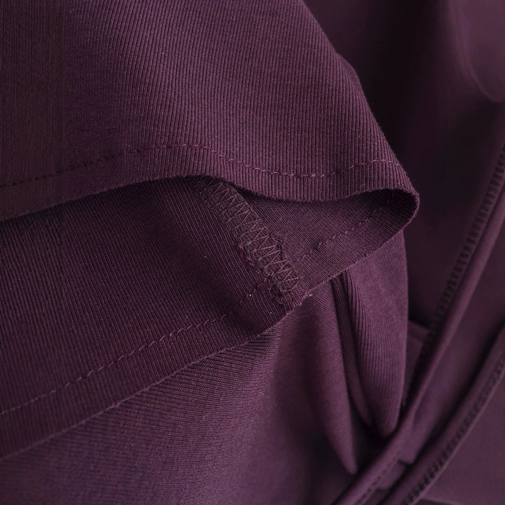 Damen Jersey-Midirock mit hohem Bund, Tunnelzug und A-Linien-Schnitt Drune