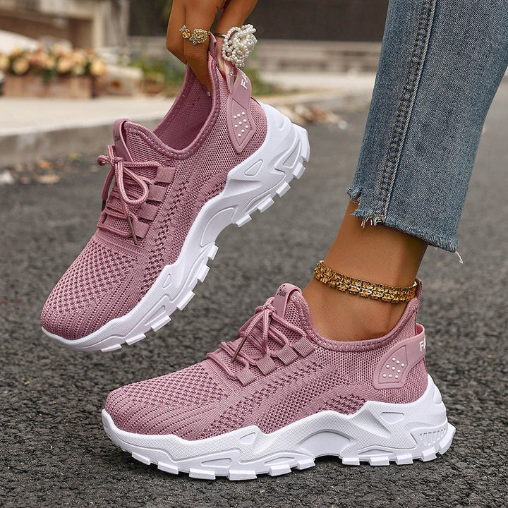 Damen Sportliche Mesh Sneakers mit dämpfender Sohle und atmungsaktiver Konstruktion Drune