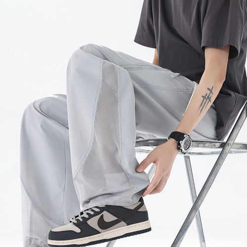 Herren Sportliche Cargo-Hose mit atmungsaktiven Netz-Einsätzen