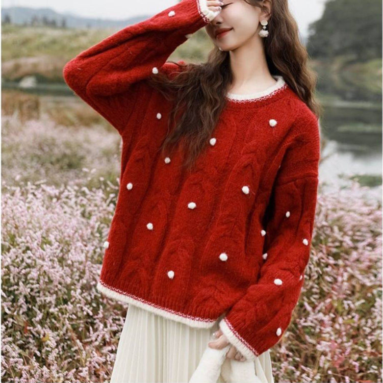 Damen Oversized Pullover mit Struktur Drune