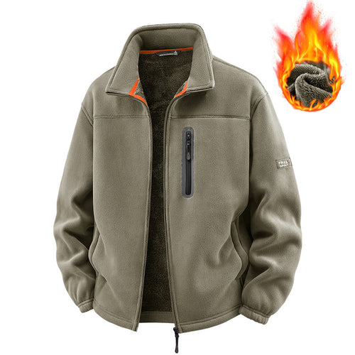 Herren Fleecejacke mit hohen Kragen Drune