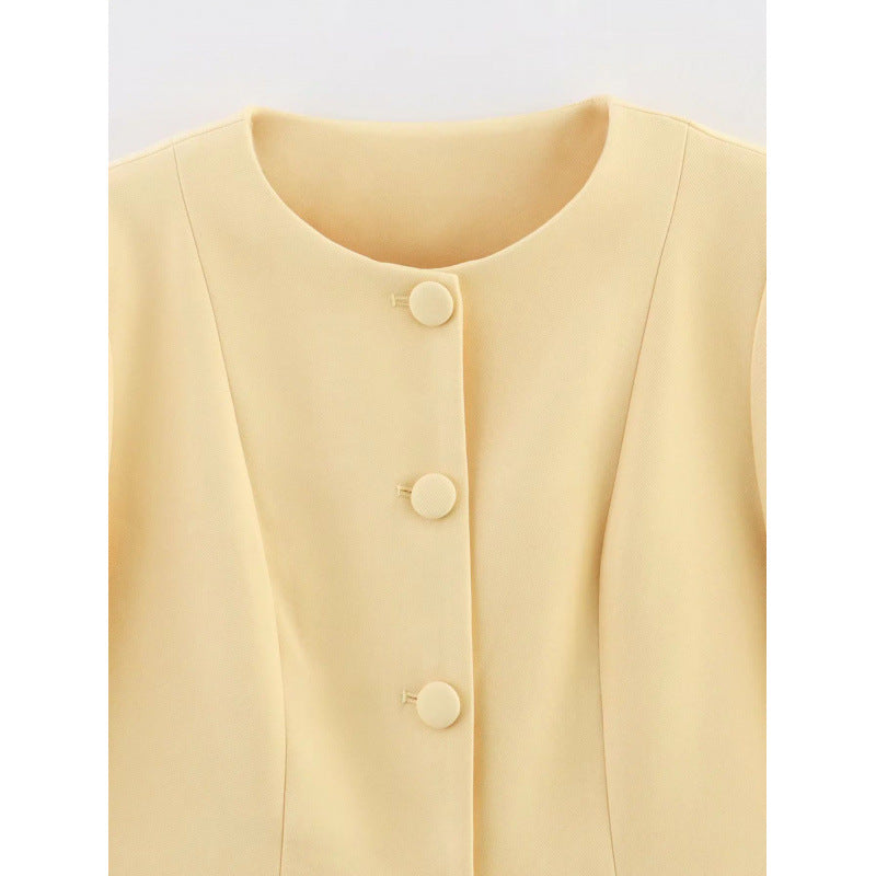 Damen moderne Blazerjacke mit strukturiertem Design Drune
