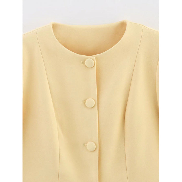 Damen moderne Blazerjacke mit strukturiertem Design Drune