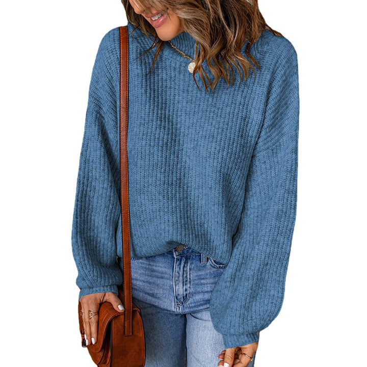Damen Übergroßer Pullover mit strukturiertem Muster und hochgeschlossenen Ausschnitt Drune