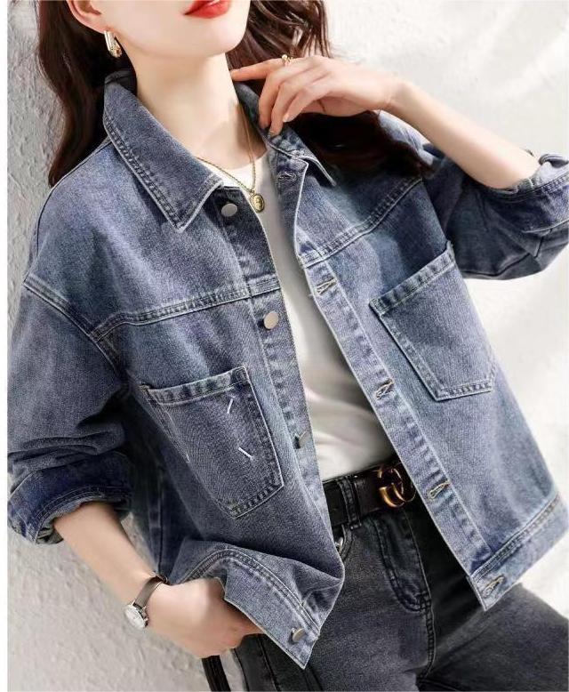 Damen Jeansjacke mit modischen Oversized-Schnitt Drune