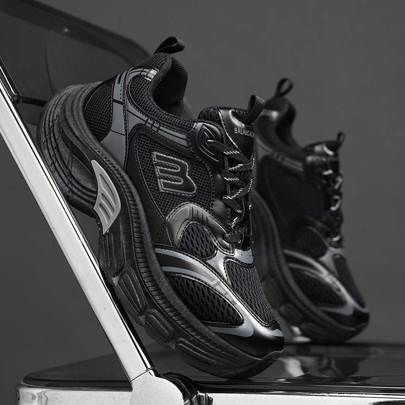 Unisex Voluminöse Mesh-Runner mit atmungsaktivem Obermaterial und stoßdämpfender Plateausohle Drune