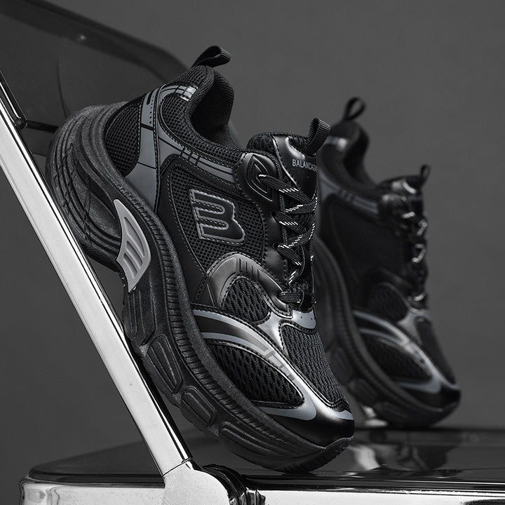 Unisex Voluminöse Mesh-Runner mit atmungsaktivem Obermaterial und stoßdämpfender Plateausohle Drune