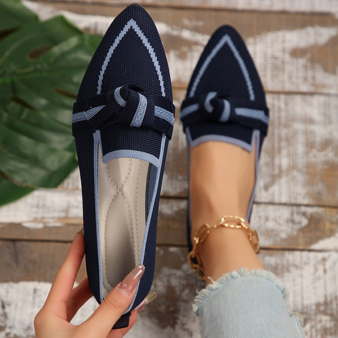 Damen elegante Slipper mit modischen Knoten-Details Drune