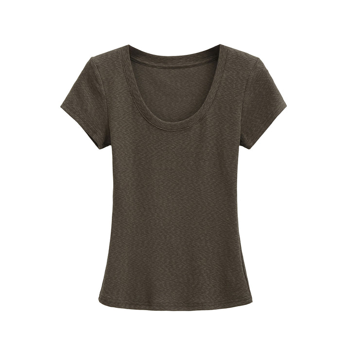 Damen Rundhals T-Shirt aus atmungsaktivem Material mit strukturierter Oberfläche Drune