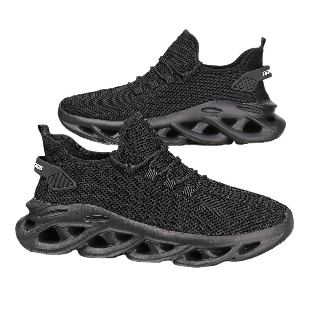 Unisex innovative Mesh‑Runner mit belüfteter Wabenstruktur, skulpturierter Hohlkern‑Plateausohle und sockenähnlichem Schaft Drune