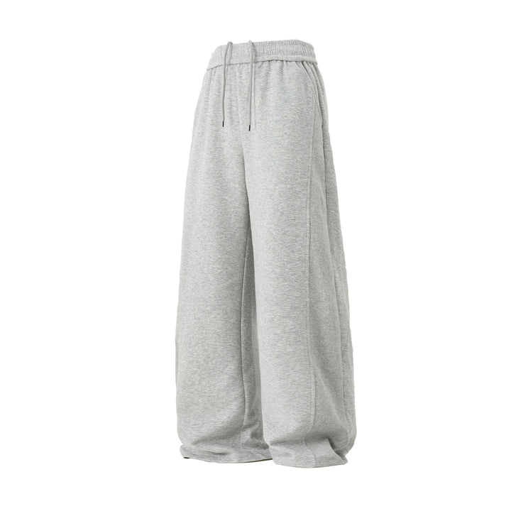 Unisex Extraweite Sweat‑Palazzo‑Hose mit Tunnelzugbund, seitlichen Ripppanelen und French‑Terry‑Innenleben Drune