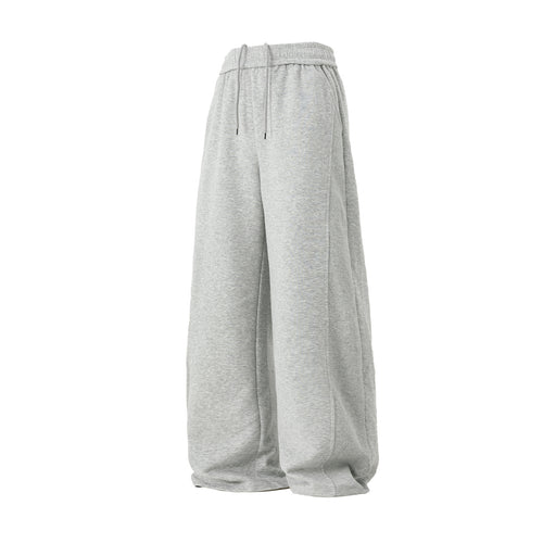 Unisex Extraweite Sweat‑Palazzo‑Hose mit Tunnelzugbund, seitlichen Ripppanelen und French‑Terry‑Innenleben Drune