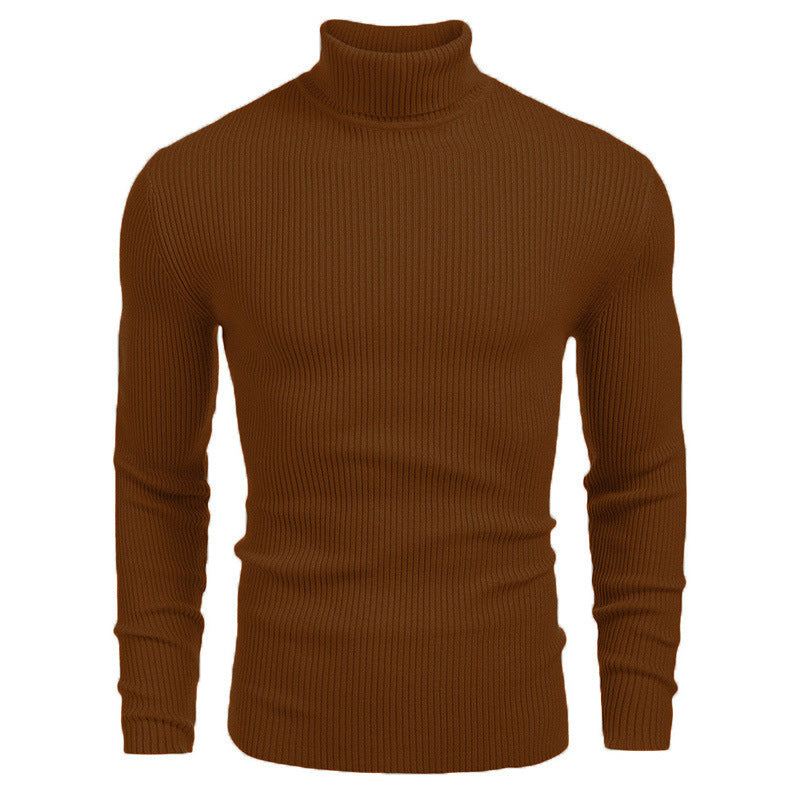 Herren Rollkragenpullover aus feinem Rippstrickmaterial Drune
