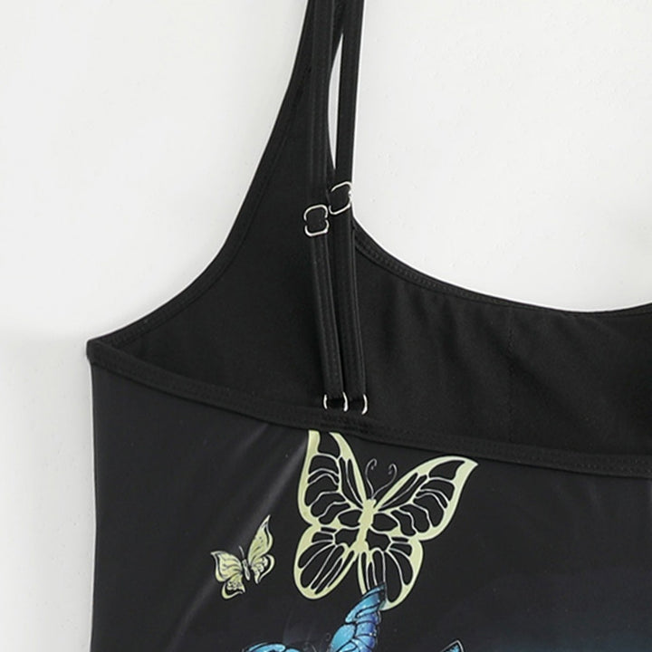Damen Tankini mit Schmetterlingsmotiv und Badeshorts Drune