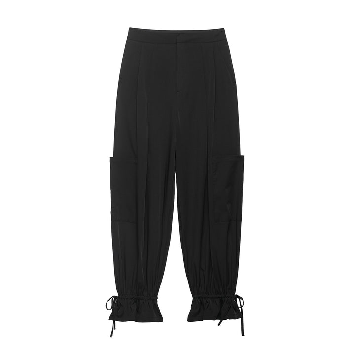 Damen Cargo-Jogginghose mit aufgesetzten Taschen, Bundfalten und Kordel-Säumen Drune